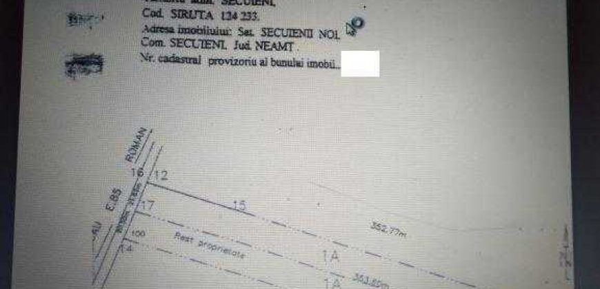 Teren Secuieni la E85 Teren Secuieni la E85